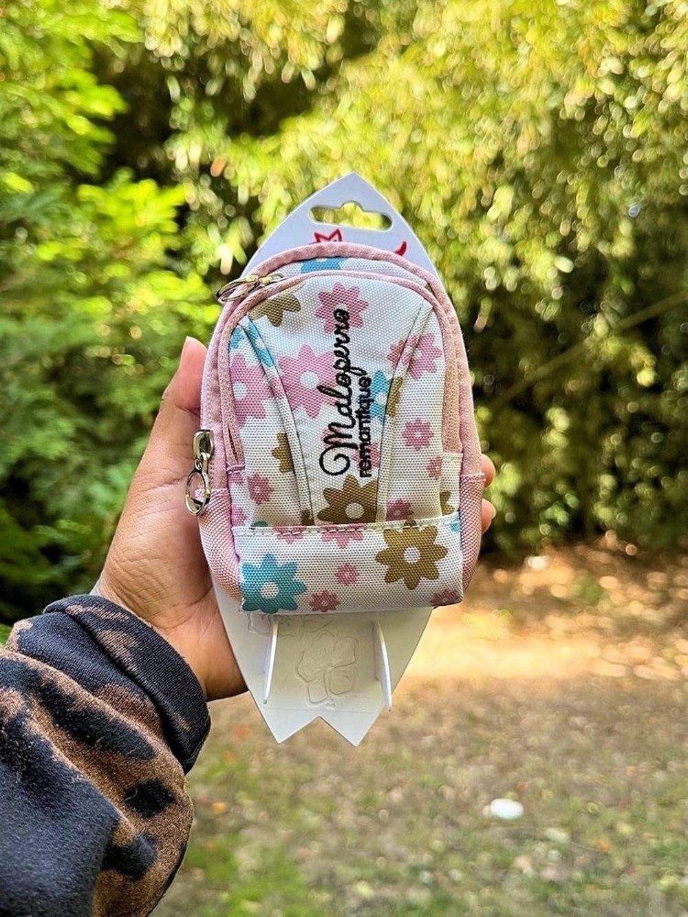 maloperro Universal Gadget Case Floral Bag Pink & White